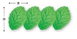 Liść średni zielony 20szt