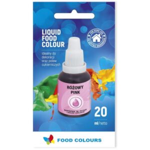 BARWNIK SPOŻYWCZY W PŁYNIE RÓŻOWY 20ML