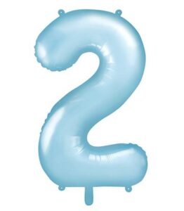 BALON FOLIOWY DUŻA CYFRA "2" NIEBIESKA