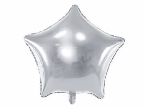 BALON GWIAZDKA SREBRNA 48 CM