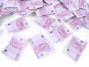 TUBA 60 CM KONFETTI 500 EURO
