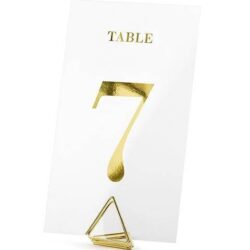Transparentne numery na stół, złoty, 7x12cm (1 op. / 20 szt.)