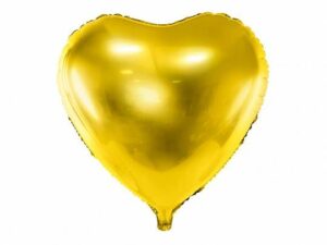 BALON SERCE ZŁOTE 45 CM