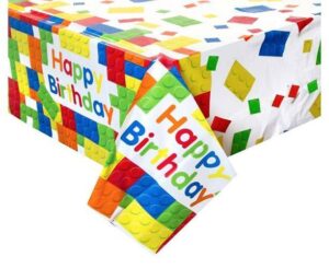 OBRUS FOLIOWY HAPPY BIRTHDAY " KLOCKI"