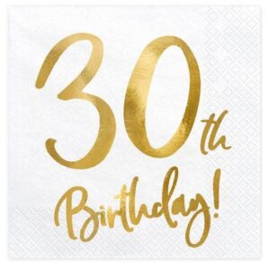 SERWETKI PAPIEROWE TRÓJWARSTWOWE "30TH BIRTHDAY"
