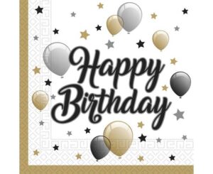 SERWETKI PAPIEROWE DWUWARSTWOWE "HAPPY BIRTHDAY" BALLOONS