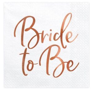 SERWETKI PAPIEROWE TRÓJWARSTWOWE "BRIDE TO BE"