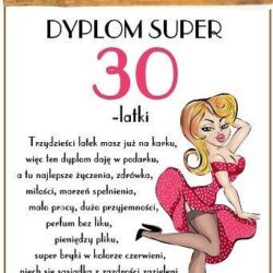 DYPLOM Z BAMBUSEM-DYPLOM SUPER 30-LATKI
