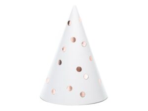 CZAPECZKI PAPIEROWE BIAŁE W KROPKI