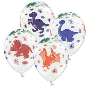 BALONY GUMOWE NADRUK DINOZAURY 5 SZTUK