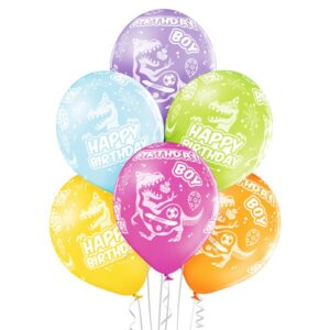 BALONY GUMOWE NADRUK DINOZAURY 5 SZTUK