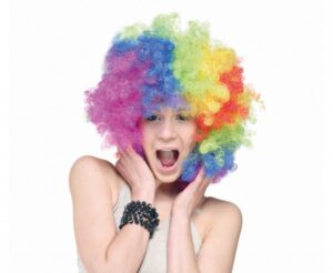 PERUKA AFRO TĘCZOWA