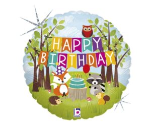 BALON FOLIOWY HAPPY BIRTHDAY ZWIERZĄTKA LEŚNE