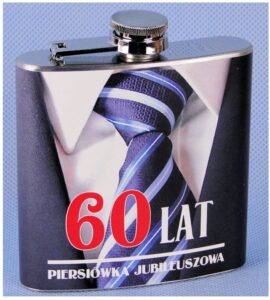 Piersiówka jubileuszowa na 60 Urodziny