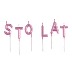 ŚWIECZKI PIKERY STO LAT ROSE GOLD