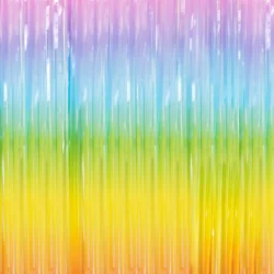 Kurtyna imprezowa tęczowa pastelowa 100x250cm