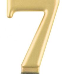 ŚWIECZKA CYFRA 7 METALIK ZŁOTA 8CM