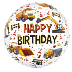 BALON FOLIOWY 45CM MASZYNY BUDOWLANE