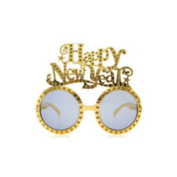 OKULARY HAPPY NEW YEAR SYLWESTROWE ZŁOTE