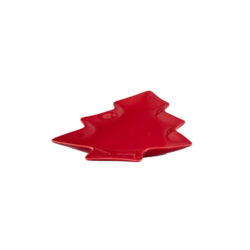 TALERZ CERAMICZNY CHOINKA CZERWONA 19,5X16,5X2 CM
