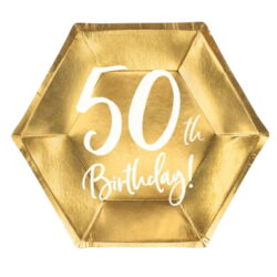 TALERZYKI PAPIEROWE 50 URODZINY