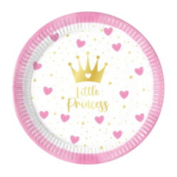 TALERZYKI PAPIEROWE PRINCESS  20 cm, 8 szt.