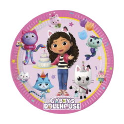 TALERZYKI PAPIEROWE KOCI DOMEK GABBY 20cm 8 szt