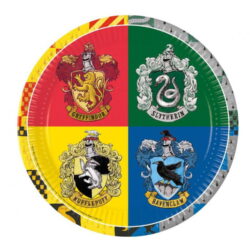 TALERZYKI PAPIEROWE HARRY POTTER HOGWARTS 23cm, 8 szt