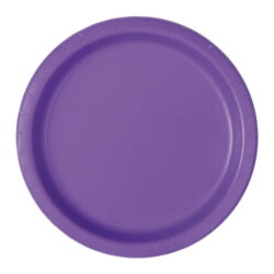 TALERZYKI PAPIEROWE PURPLE CIEMNY FIOLET 18 cm, 8 szt.