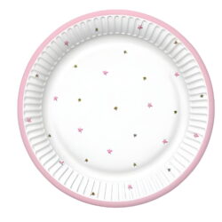 TALERZYKI PAPIEROWE W GWIAZDKI BABY SHOWER 18cm, 8szt