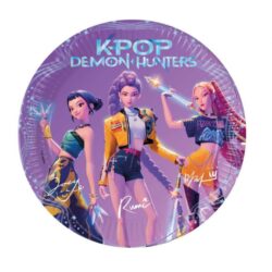 TALERZYKI PAPIEROWE K-POP DEMON HUNTERS 23 CM 8 SZT
