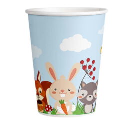 KUBKI PAPIEROWE LEŚNE ZWIERZĄTKA 200ml, 8szt