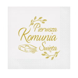Serwetki Pierwsza Komunia Święta (biblia), 33x33 cm/ 20 szt.