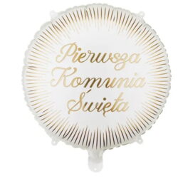 Balon foliowy Pierwsza komunia święta, 35x35 cm
