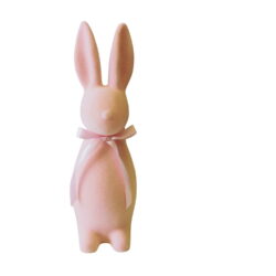 ZAJĄCZEK WIELKANOCNY FLOKOWANY RÓŻOWY 30CM