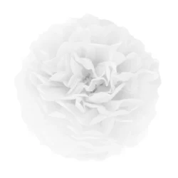 Pompon bibułowy biały, 35cm
