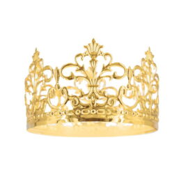 DEKORACJA NA TORT KORONA ZŁOTA 10 CM