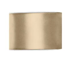 WSTĄŻKA MATERIAŁOWA SATYNOWA 50mm x 25m ZIMNY ZŁOTY