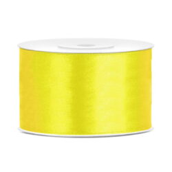 WSTĄŻKA MATERIAŁOWA SATYNOWA 50mm x 25m ŻÓŁTA