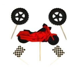 MOTOR CZERWONY DEKORACJA CUKIERNICZA